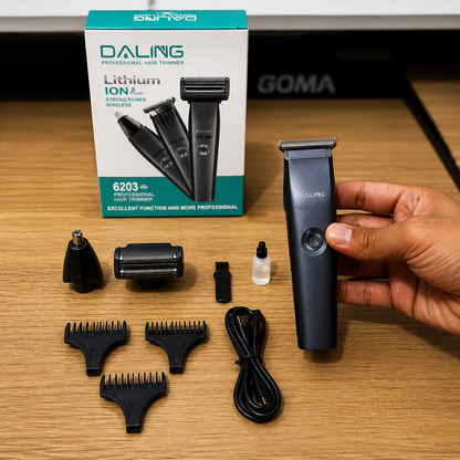 DIALING 3 in 1 Professional Trimmer For Mens With 4 Clippers