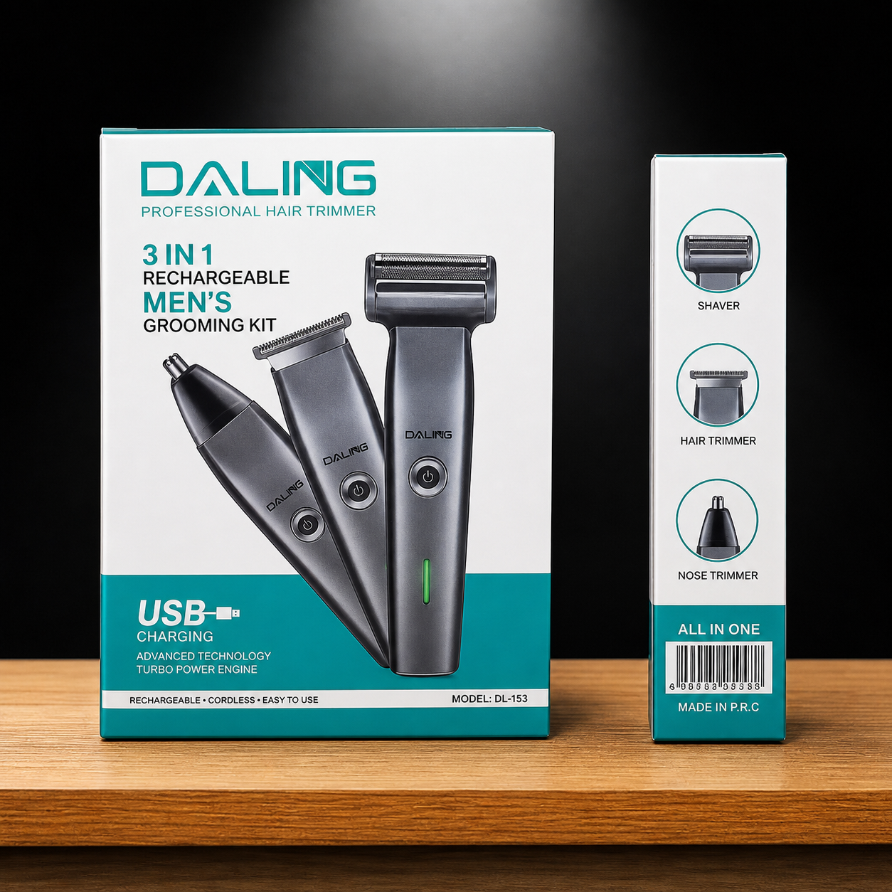 DIALING 3 in 1 Professional Trimmer For Mens With 4 Clippers