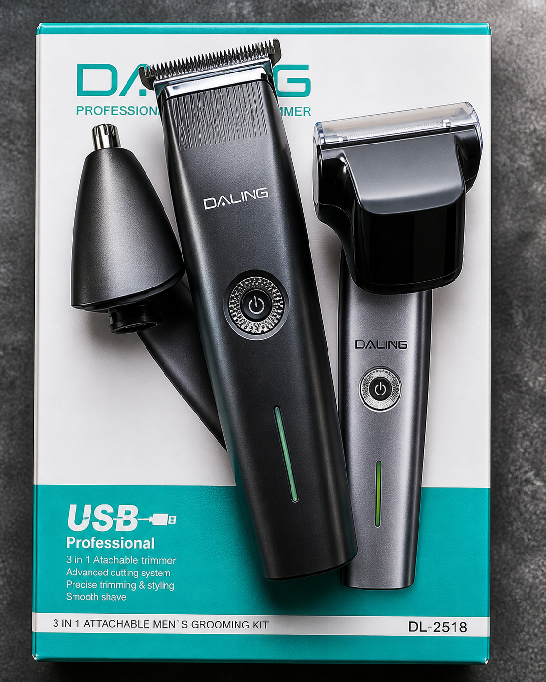 DIALING 3 in 1 Professional Trimmer For Mens With 4 Clippers