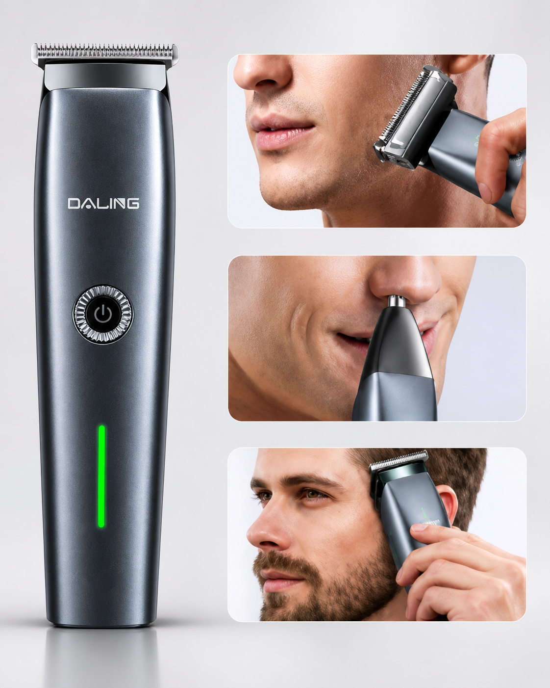 DIALING 3 in 1 Professional Trimmer For Mens With 4 Clippers