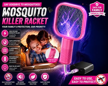 Mosquito Killer Racket - Rechargeable Mosquito Killer Racket