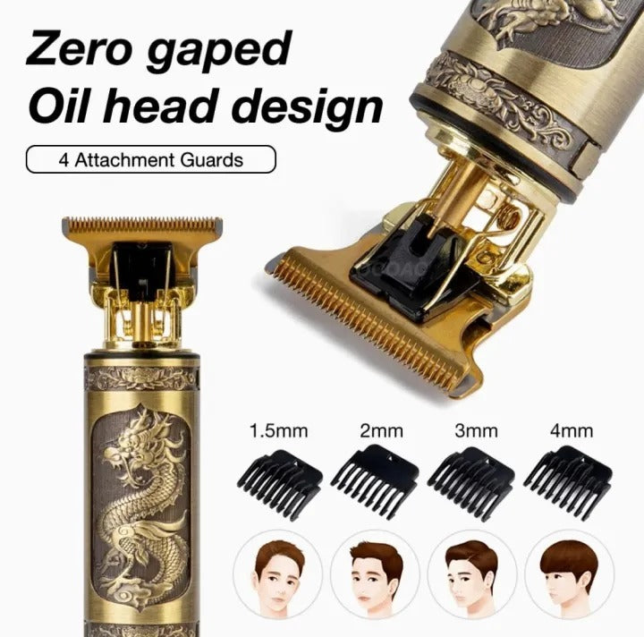 1 in 1 Vintage T9 Trimmer For Men with Metal Golden Body