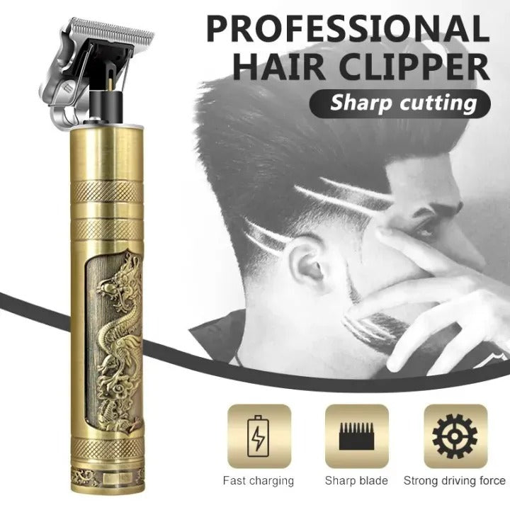 1 in 1 Vintage T9 Trimmer For Men with Metal Golden Body