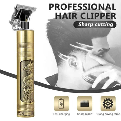 1 in 1 Vintage T9 Trimmer For Men with Metal Golden Body