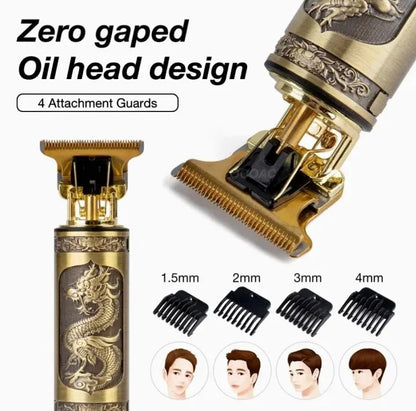 1 in 1 Vintage T9 Trimmer For Men with Metal Golden Body