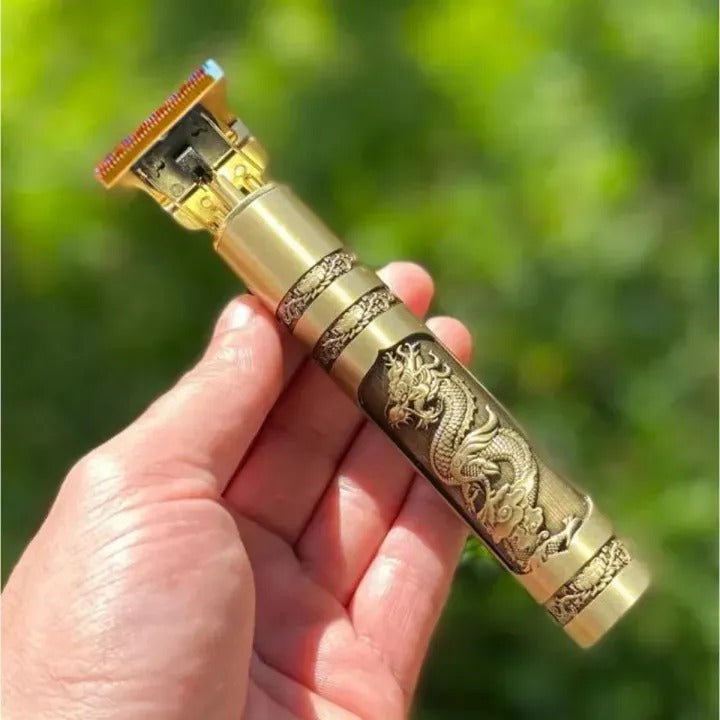 1 in 1 Vintage T9 Trimmer For Men with Metal Golden Body